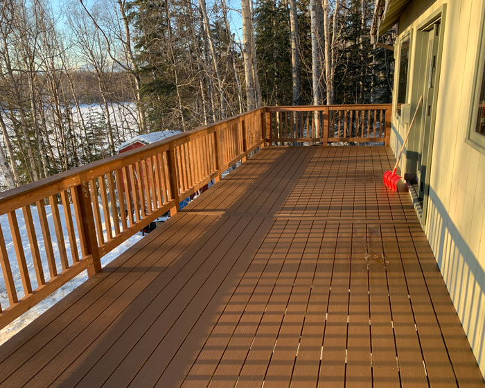 Trex deck balcony with a view